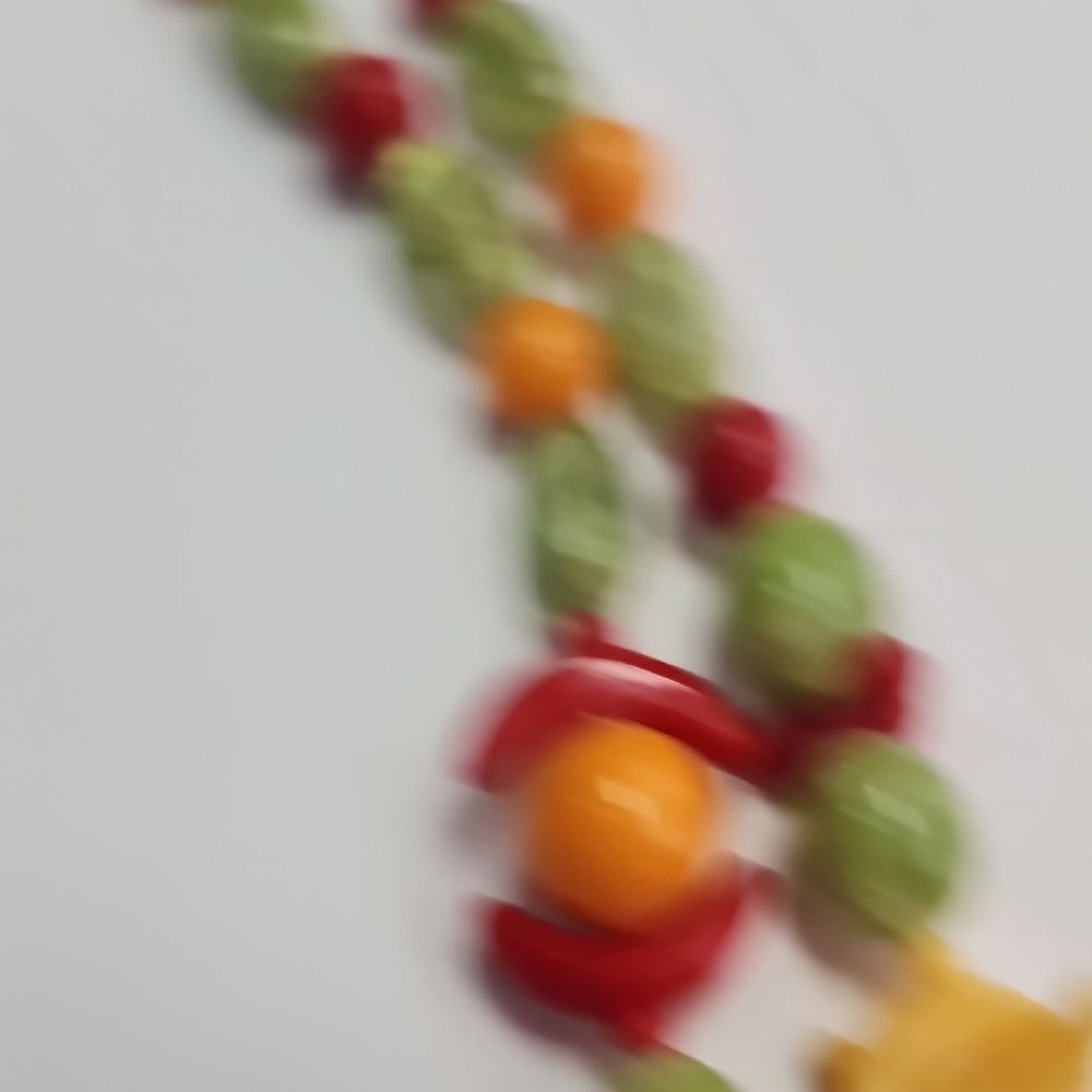 Vintage Fruit Salad Lucite Necklace - Picture 4 of 7